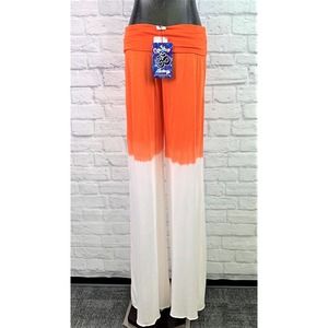 Om Shanti Clothing Brand Flare Yoga Pants Orange Ombre Medium